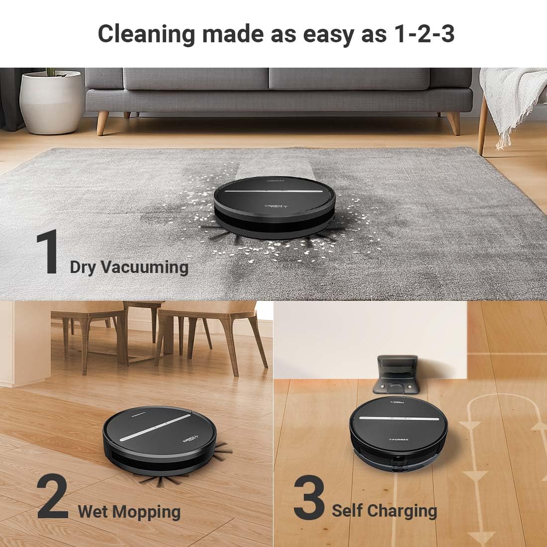 Eureka Forbes SmartClean Vac N Mop Easy Robotic Wet & Dry Vacuum ...