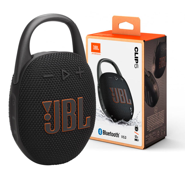 JBL Clip 5, Wireless Ultra Portable Bluetooth Speaker, Pro Sound, 12hrs of Playtime, Integrated Carabiner, Vibrant Colors with Rugged Fabric Design