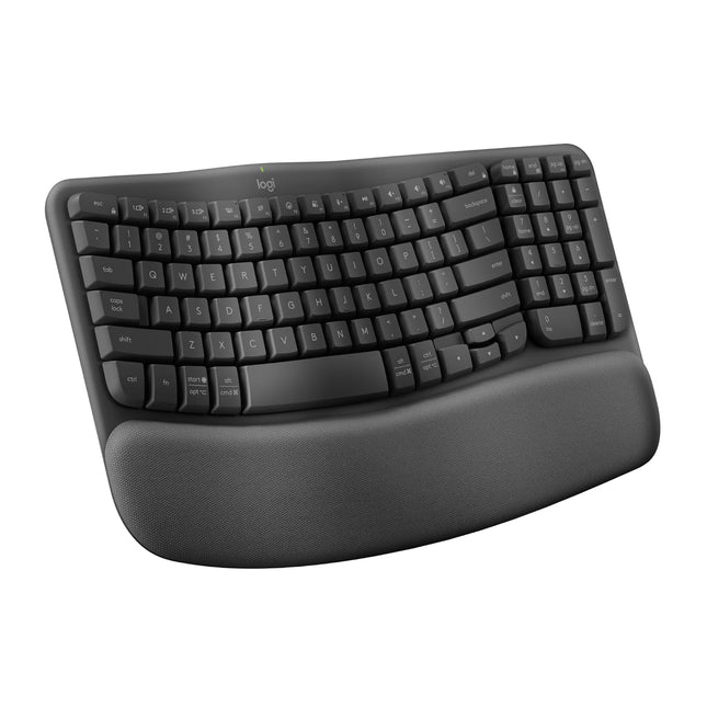 Logitech Wave Keys Wireless Ergonomic Keyboard with Cushioned Palm Rest, Comfortable Natural Typing, Easy-Switch, Bluetooth, Logi Bolt Receiver, for Multi-OS, Windows/Mac - Off White (BRAND NEW/SEALED)