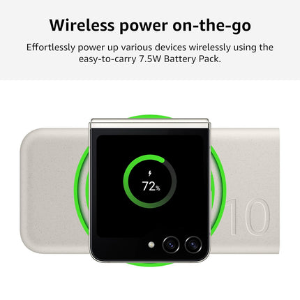 Samsung Galaxy 10000mAh Power Bank, Wireless Battery Pack, Gray