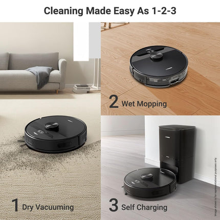 Eureka Forbes SmartClean, 5000Pa HyperSuction Robotic Vacuum Cleaner with Auto Bin (65 Days Hands-Free Cleaning) | LiDAR 3.0 & Home Mapping | Wet Mopping | 5-Hour Run Time | Smart App Control