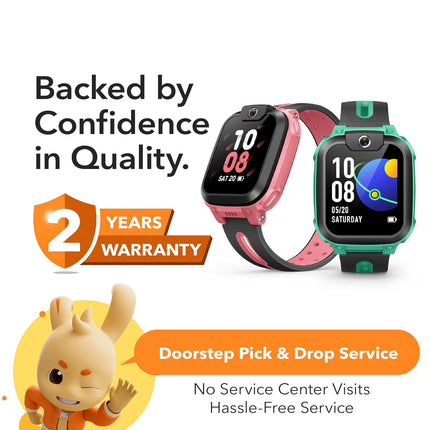 imoo Phone Watch Z1 – Smart Watch with GPS Tracker, 4G Video & Voice Calls, Advanced Parental Controls, Durable Quality with IPX8 Water Resistance, SOS, for Kids (Grapefruit Red) - Unboxify