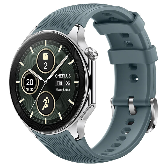 OnePlus Watch 2 with Wear OS 4,Snapdragon W5 Chipset,Upto 100hrs battery life,1.43’’ AMOLED Display,Stainless Steel & Sapphire Crystal build,Dual Frequency GPS,5 ATM, IP68 & BT Calling (Black Steel)