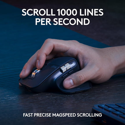 Logitech MX Keys S Combo with Free Adobe Subscription - Performance Wireless Keyboard and Mouse with Palm Rest, Customisable Illumination, Fast Scrolling, Bluetooth, USB C