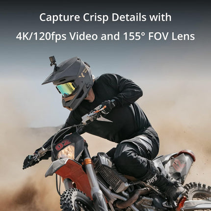 DJI Action 2 Power Combo (128GB) Action Camera with Extended Battery Module, 155° FOV, Magnetic Attachments, Stabilization Technology, Waterproof Camera Ideal
