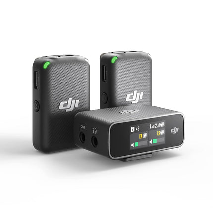 DJI Mic - Wireless Microphone System, Compact and Portable Wireless Mic Lavalier with Dual-Channel Recording