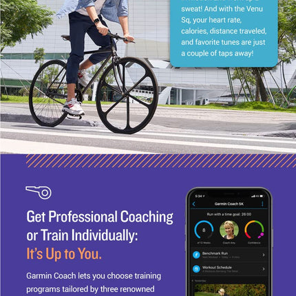 Garmin Venu SQ, GPS smartwatch with Bright Touchscreen Display