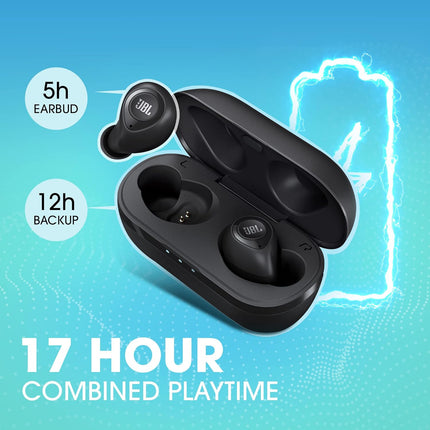 JBL C100TWS by Harman Truly Wireless Bluetooth in Ear Headphone with Mic (Black)