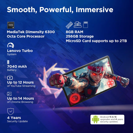 Lenovo Idea Tab with Pen|5G + Wi-Fi|11 Inch,2.5K Display with 500 Nits Brightness|8 GB RAM + 256 GB ROM