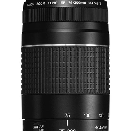 Canon EF 75-300 mm f/4-5.6 III Telephoto Zoom Lens for Canon SLR Cameras (Black)