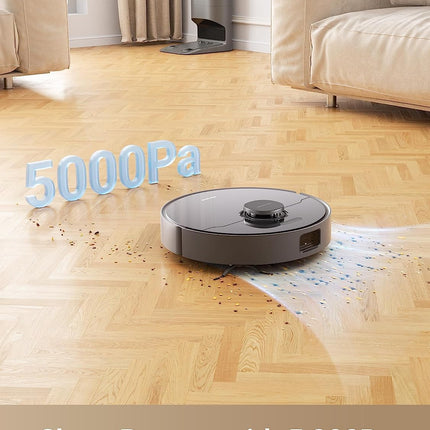 dreame D10s Plus Robot Vacuum and Mop Combo, Self-Emptying for up to 65 Days, 5,000Pa Suction Power, Advanced AI and LiDAR Navigation, 280-min Runtime, Compatible with Alexa, Ideal for Pet Hair, Black
