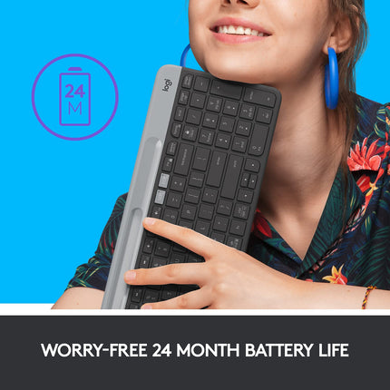 Logitech K580 Slim Multi-Device Wireless Keyboard Bluetooth/Receiver
