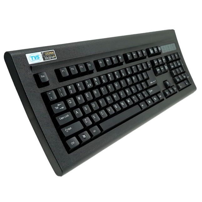 TVS ELECTRONICS Gold Prime Mechanical Wired Keyboard | Dustproof Key switches | Guaranteed 50 Million keystrokes | 1.5 Meter USB Cable, USB Gold Keyboard (Black) (BRAND NEW/SEALED)