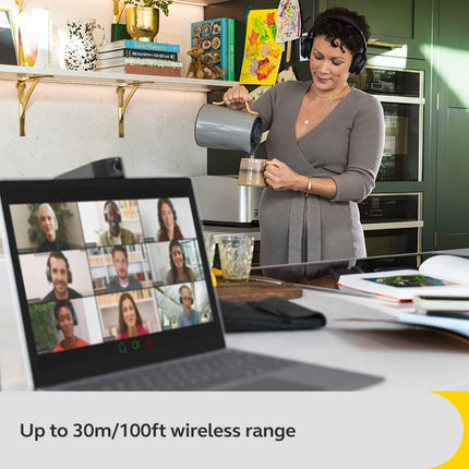 Jabra Evolve2 55 Stereo Wireless Headset - Features AirComfort Technology, Noise-Cancelling Mics & Active Noise Cancellation - Works with UC Platforms such as Zoom & Google Meet - Black (BRAND NEW/SEALED)
