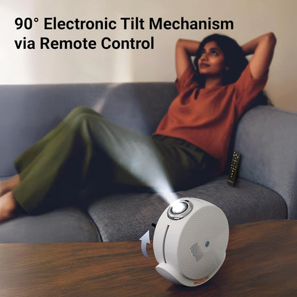 Zebronics Android Smart Projector, 4K UHD Support, 12000 Lumens, 250" Screen, 90° Tiltable, Auto Focus & Keystone, OTT Apps (Netflix, Prime, Hotstar), BT v5.4, HDMI, Miracast, WiFi (PixaPlay 38) - Unboxify