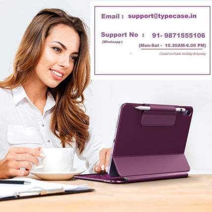 typecase Keyboard Case for Samsung Galaxy Tab S10 FE (10.9), S9 (11) & S9 FE (10.9) with S Pen Holder, 3-Viewing Angle, Slim Lightweight Detachable Wireless Bluetooth Keyboard Cover (Not Fit to S10)