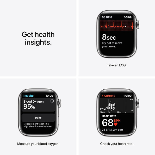 Apple Watch Series 7 (GPS + Cellular, 41mm) - Silver Stainless Steel Case with Silver Milanese Loop