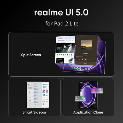 realme Pad 2 Lite 27.81 Cm (10.9Inch) 90Hz 2K Eyecomfort Display (4GB RAM + 128 GB)  WiFi + 4G Calling Connectivity Tablet