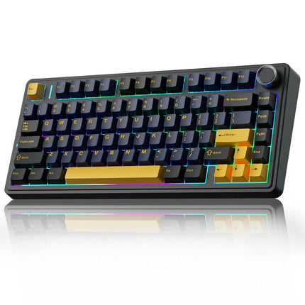 Aula F75 75% Wireless Mechanical Keyboard | Hot Swappable | Pre-lubed Linear Switches | RGB Backlit | 2.4GHz/Type-C/Bluetooth Gaming Keyboard