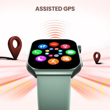 Prowatch V1 (Mint Shirobi), 1.85" 2.5D Curved Amoled Display with Corning Gorilla Glass 3, Blutooth Calling, Silicone Strap