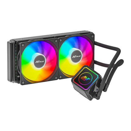 Ant Value AV240 240mm CPU Liquid Cooler/AIO - Black | Static RGB| Support Intel - LGA115X/1200/1700/1851/1366/2011/2066, AMD - FM1/FM2/AM2//AM2+/AM3/AM3+/AM4/AM5