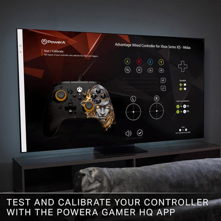 PowerA Advantage Wired Gaming Controller for Xbox Series X/S, Xbox One, PC, Windows 10/11, Fortnite Midas, USB-C, Officially Licensed (Bonus Virtual Item Included)