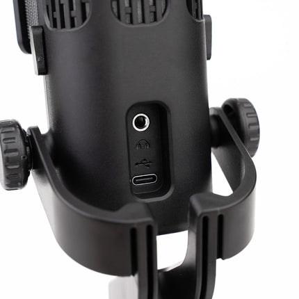 SKYVIK Glowcast USB Condenser Microphone with Noise Cancellation, RGB Lighting & Zero-Latency Monitoring for Podcasting, YouTube, Streaming & Gaming