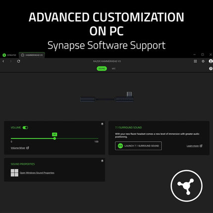 Razer Hammerhead V3 - Wired Earbuds for Gaming