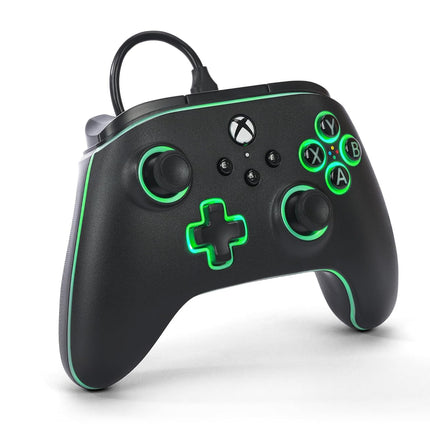 PowerA Advantage Wired Gaming Controller with Lumectra + RGB LED Strip for Xbox Series X/S, Xbox One, PC, Windows 10/11 with Vivid LED Lighting, Black (Officially Licensed)