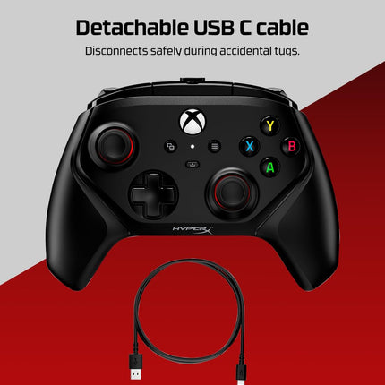HyperX Clutch Gladiate RGB Gaming Controller for Xbox Series X|S Licensed by Xbox, fully compatible with Xbox One and Xbox Series X|S consoles, as well as PC, Full RGB Wired Clear| 290gm (6L366AA)