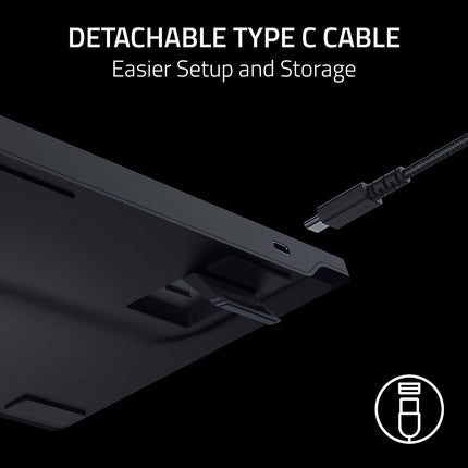 Razer Deathstalker V2 Gaming Keyboard: Low-Profile Optical Switches-Linear Red-Ultra-Durable Coated Keycaps-Durable Aluminum Top Plate-Multi-Function Roller And Media Button-Chroma Rgb,USB-C