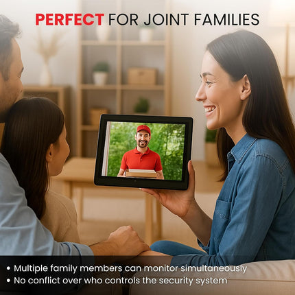 Quba Qdoor+ (Qeye WiFi Video Door Bell + QVIEW Portable Screen Combo) | 2MP 1080P HD Camera with 7 Inch Display, WiFi Control | Two Way Audio | Motion Sensor | Portable Screen | x2 Year Warranty