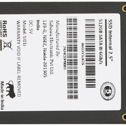 amazon basics 512 GB 2.5-inch SATA III Internal SSD | High Transfer Speeds | 3D NAND Flash Technology | Made in India | 5-Years Warranty (Solid State Drive)