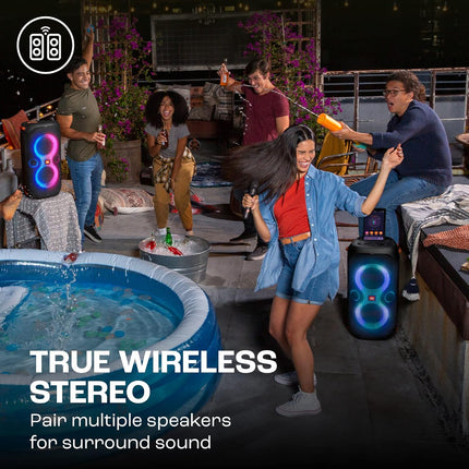JBL Partybox 110 | Wireless Bluetooth Party Speaker | 160W Monstrous Pro Sound | Dynamic Light Show | Upto 12Hrs Playtime | Built-in Powerbank | Guitar & Mic Support PartyBox App (Black)