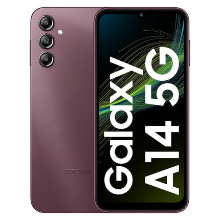 Samsung Galaxy A14 5G (Dark Red, 6GB, 128GB Storage) | Triple Rear Camera (50 MP Main) | Upto 12 GB RAM with RAM Plus | Without Charger