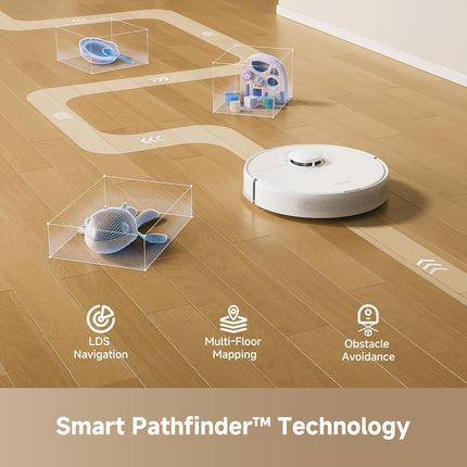 DREAME F10 Robot Vacuum and Mop Combo, 13,000Pa Suction, 300min Runtime, Smart LiDAR Navigation, 2-in-1 Cleaning with App & Voice Control