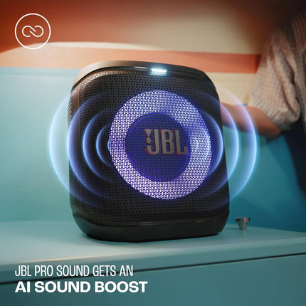 JBL Partybox Encore Essential 2 Wireless Bluetooth Party Speaker, AI Sound Boost, Dynamic Light Show, Upto 15Hrs Playtime, Multi-Speaker Connection by Auracast, Guitar & Mic Inputs, PartyBox App-Black - Unboxify