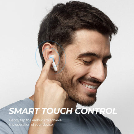 SoundPEATS TrueAir Truly Wireless Bluetooth Semi in Ear Earbuds with Mic (Gloss White)