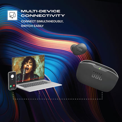 JBL Wave Buds 2, TWS Bluetooth v5.3 in Ear Earbuds with ANC, Smart Ambient, Extreme Bass & Relax Mode, Multi Connect, Speed Charge, Fast Pair, 40H Playtime, 4 Mics, IP54