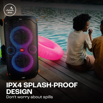 JBL Partybox 110 | Wireless Bluetooth Party Speaker | 160W Monstrous Pro Sound | Dynamic Light Show | Upto 12Hrs Playtime | Built-in Powerbank | Guitar & Mic Support PartyBox App (Black)