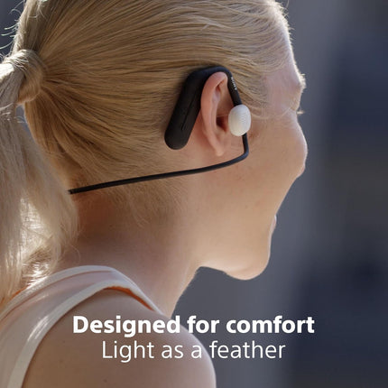 Sony Float Run WI-OE610 Headphones Designed for Running, Cycling, Hiking & Other Sports, Gym Headphones with Open-Ear Design, 10Hrs Battery, Splash Proof, Totally New Concept for Ear Health & Comfort