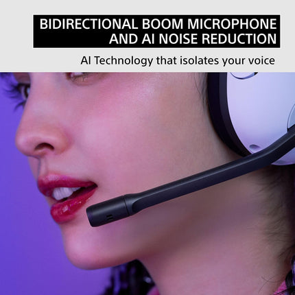 Sony INZONE H5 Wireless Gaming Headset, 360 Spatial Sound, Works with PC, PS5, 28 Hour Battery, 2.4Ghz Wireless and 3.5mm Audio Jack, Bidirectional Boom Microphone, 40mm Drivers