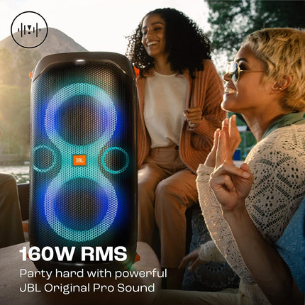 JBL Partybox 110 | Wireless Bluetooth Party Speaker | 160W Monstrous Pro Sound | Dynamic Light Show | Upto 12Hrs Playtime | Built-in Powerbank | Guitar & Mic Support PartyBox App (Black)