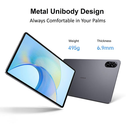 HONOR Pad X9 with Free Flip-Cover 11.5-inch (29.21 cm) 120Hz 2K Display, Snapdragon 685, 8GB (8GB+5GB RAM Turbo) 128GB ROM, 6 Speakers, Up-to 13 Hours Battery, Android, WiFi, Metal Body, Gray