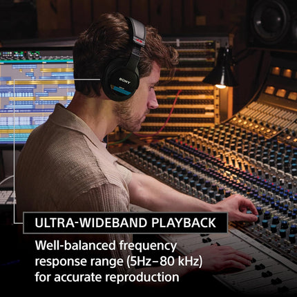 Sony MDR-M1 Wired High Resolution Monitor Over Ear Headphones, Closed Back Design for Audiophile