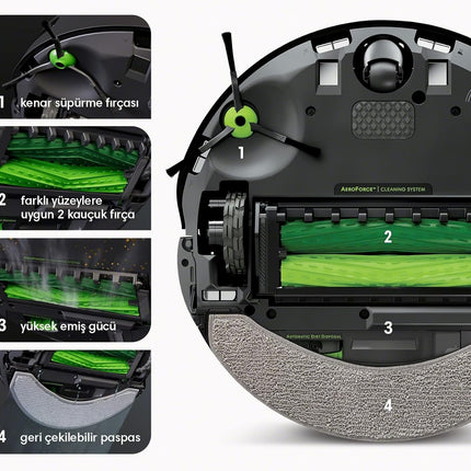 Irobot Roomba Combo J7 Robot Vacuum & Mop - Automatically Vacuums and Mops Without Needing to Avoid Carpets, Identifies & Avoids Obstacles, Smart Mapping, Alexa, Ideal for Pets, Graphite