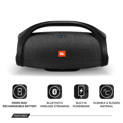 JBL Boombox 60 Watt 1.0 Channel Wireless Bluetooth Portable Speaker (Black)