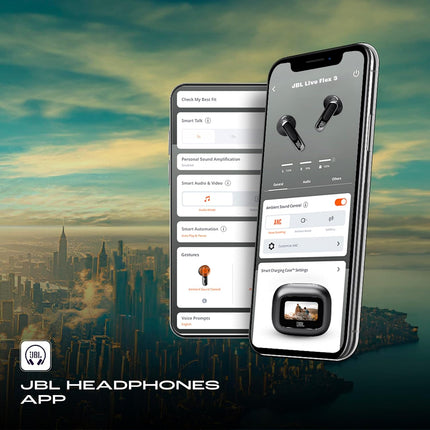 JBL New Launch Live Flex 3 TWS, Hi-Res Audio True ANC Earbuds, Smart Case with Touch Display,50H Playtime,Wireless Charging,6 Mic,Multipoint Connection,Ip55 Proof,Headphones App,Personi-Fi 3.0 (Black)
