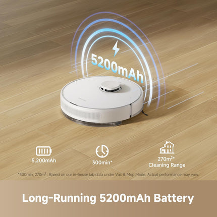 DREAME F10 Robot Vacuum and Mop Combo, 13,000Pa Suction, 300min Runtime, Smart LiDAR Navigation, 2-in-1 Cleaning with App & Voice Control