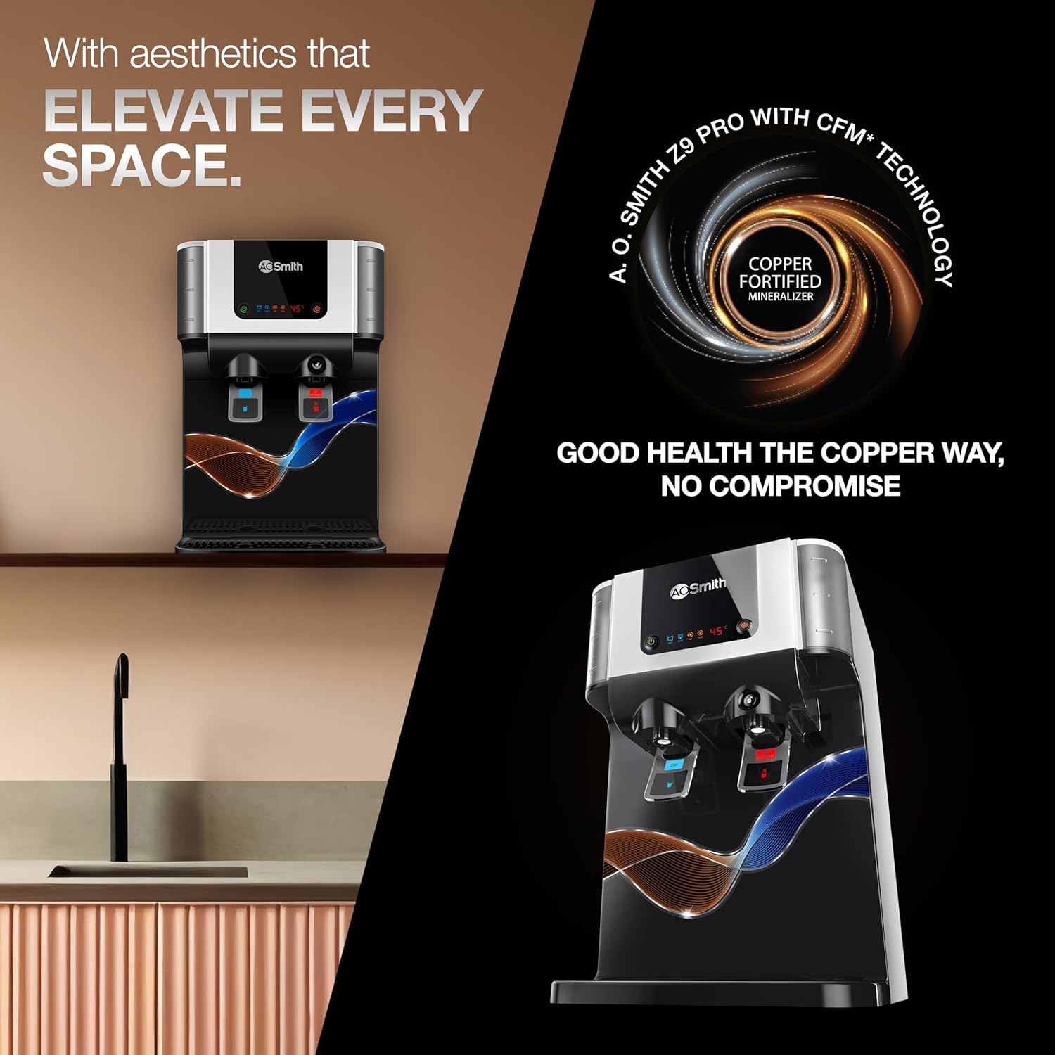 AO Smith Z9 Pro Instant Hot and Ambient Purifier RO+SCMT+Copper+